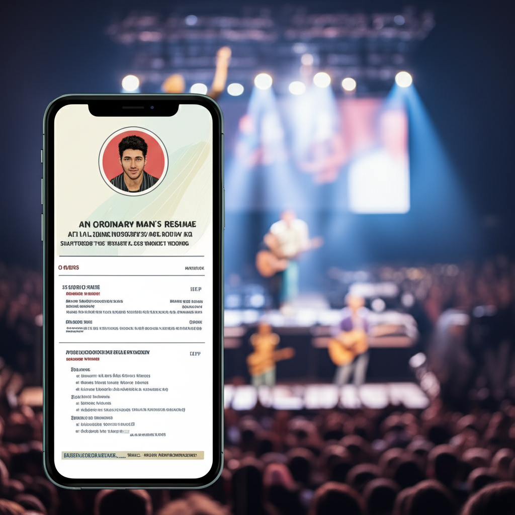 An Ordinary Man’s Resume at a Jonas Brothers Show Just Shattered the Internet’s Job Market Norms
