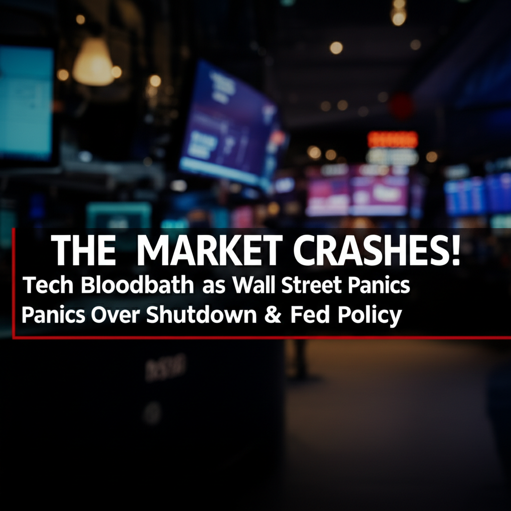 THE MARKET CRASHES! Tech Bloodbath as Wall Street Panics Over Shutdown & Fed Policy