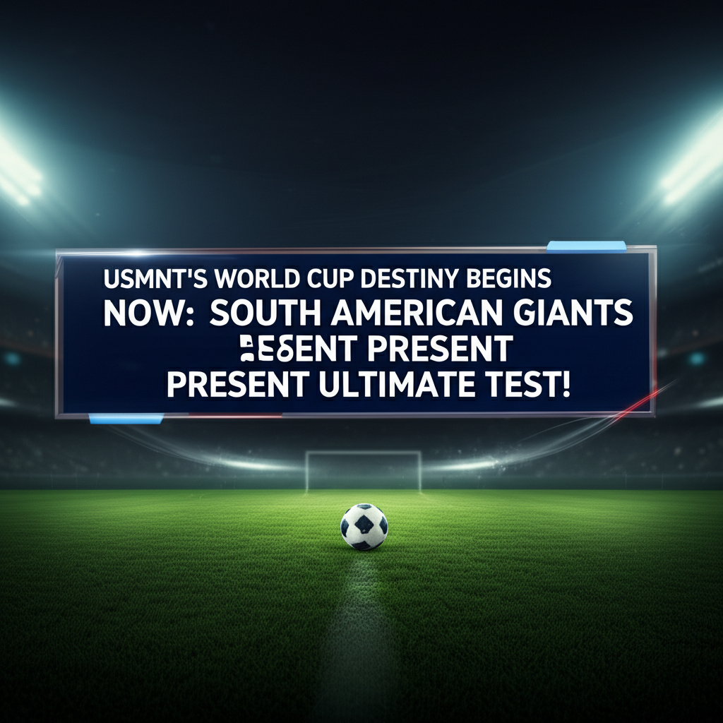 USMNT's World Cup Destiny Begins NOW: South American Giants Present Ultimate Test!