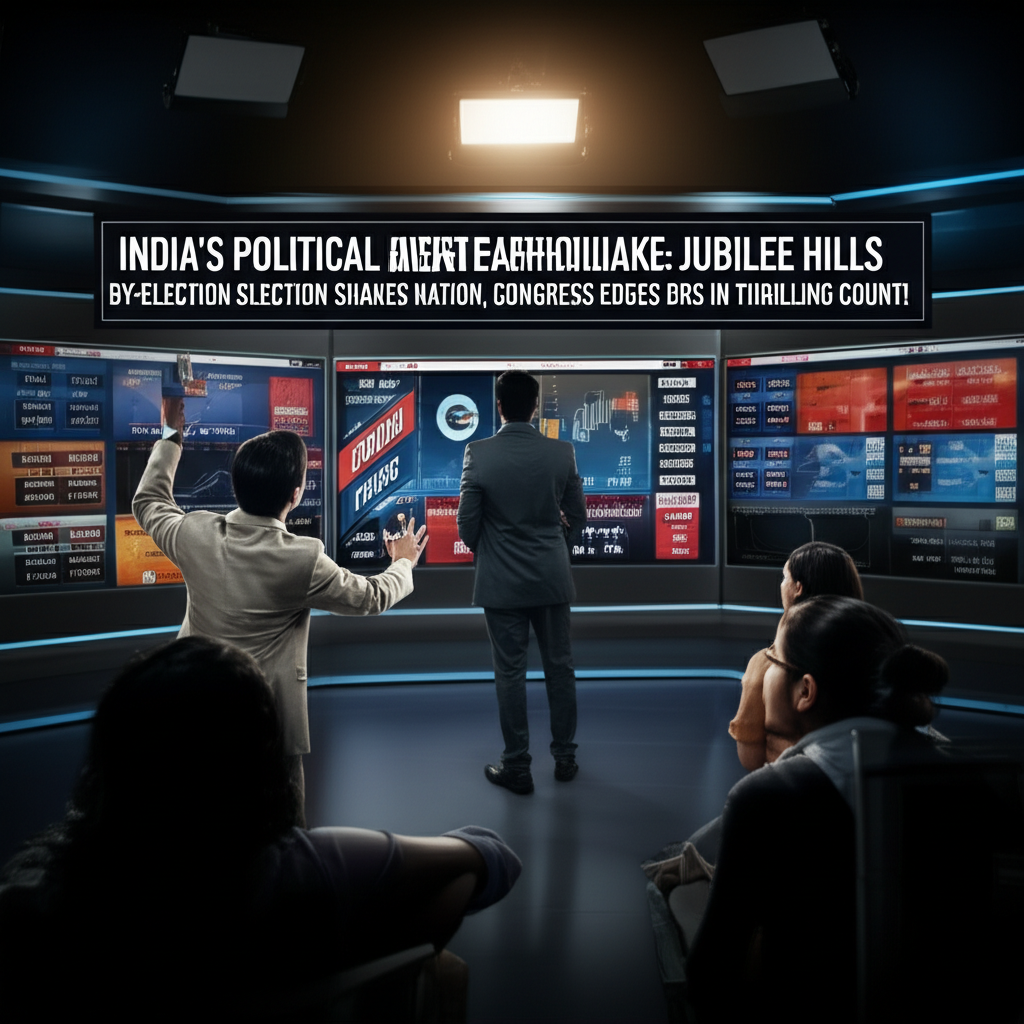 INDIA'S POLITICAL EARTHQUAKE: JUBILEE HILLS BY-ELECTION SHAKES NATION, CONGRESS EDGES BRS IN THRILLING COUNT!