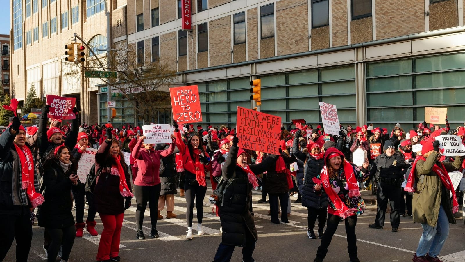 NYC Nurses Strike: 15,000 Picket for Pay, Safety