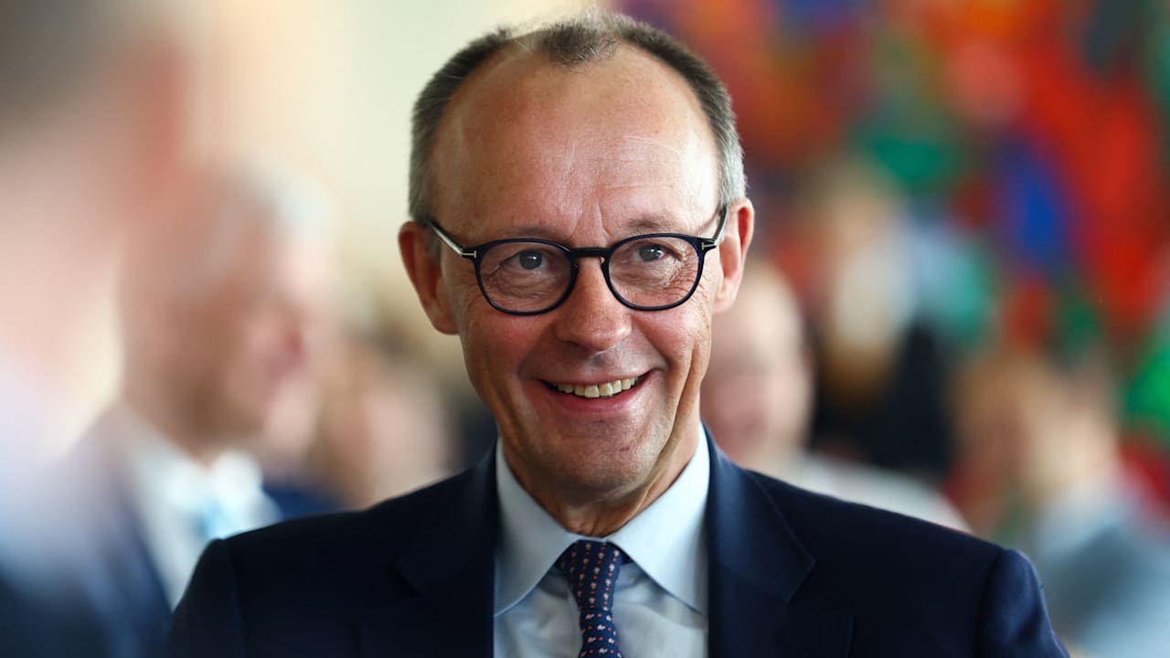 German Chancellor Candidate Friedrich Merz Attends Bundesliga Match