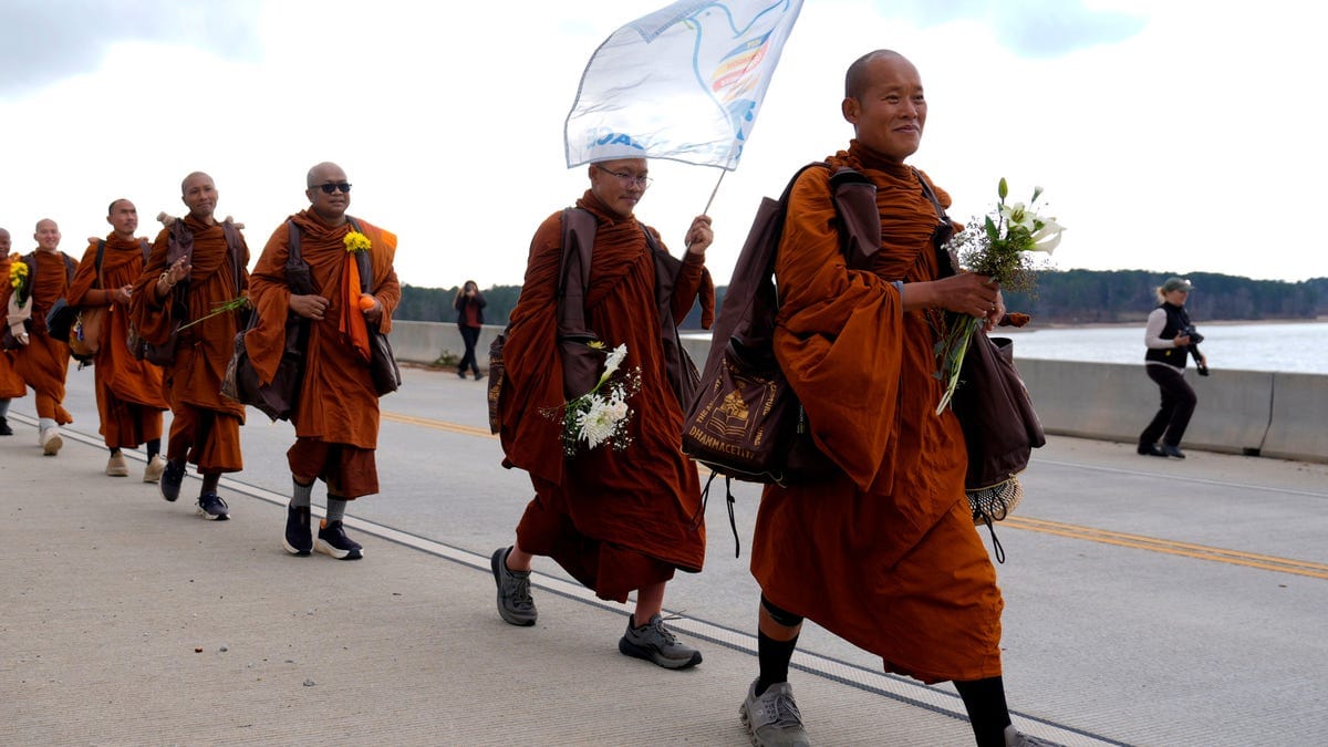 Monks' 2,300-Mile Peace Walk Crosses America