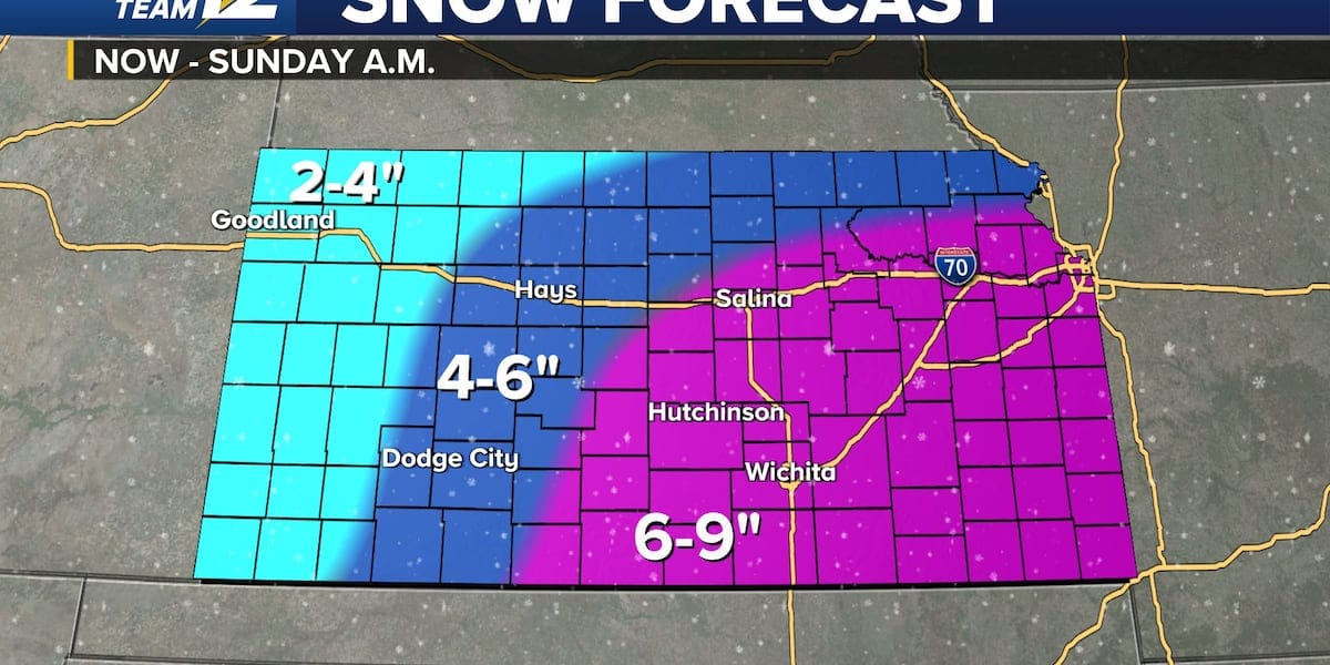 Kansas Braces for Up to 9 Inches of Snow, Dangerous Wind Chills