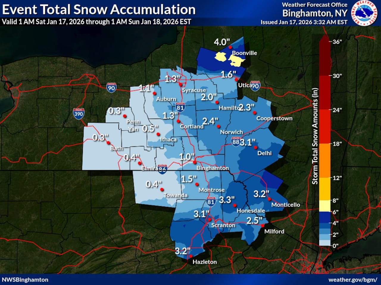 Snow Chances Rise for NY/NJ; Upstate Advisories Issued