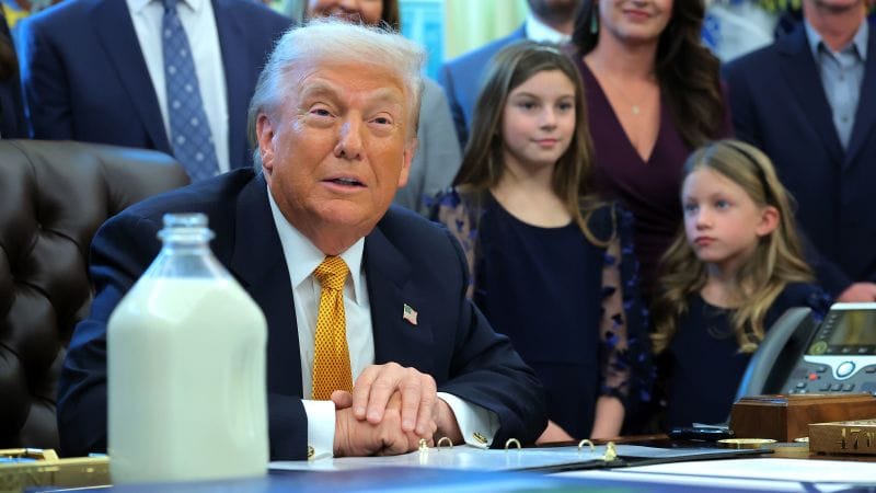 Trump Restores Whole Milk to School Lunches After Decade